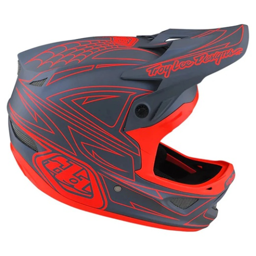 CASCO TROY LEE D3 FIBERLITE SPIDERTRIPE GRAY / RED