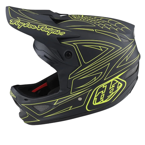 CASCO TROY LEE D3 FIBERLITE SPIDERSTRIPE GRAY / YELLOW