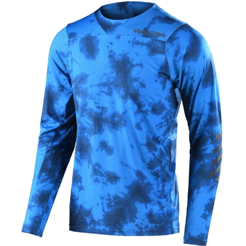 JERSEY TROY LEE SKYLINE LS TIE DYE SLATE BLUE