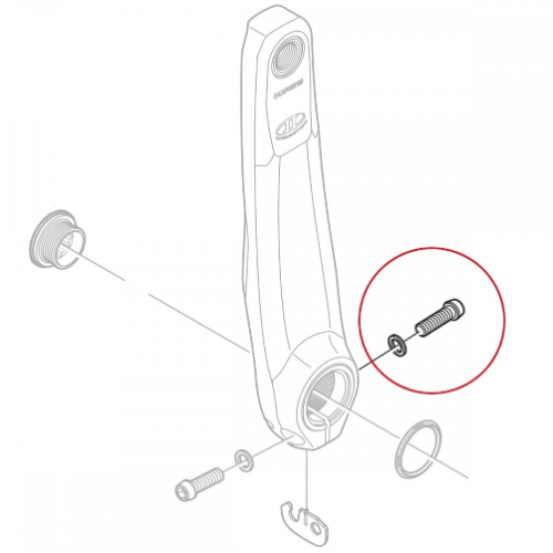 SHIMANO FC-M760 CRANK BOLT & WASHER FOR DXR