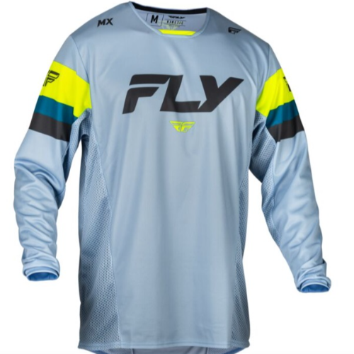 JERSEY FLY KINETIC PRIX ICE GREY/CHARCOAL/HI-VIZ