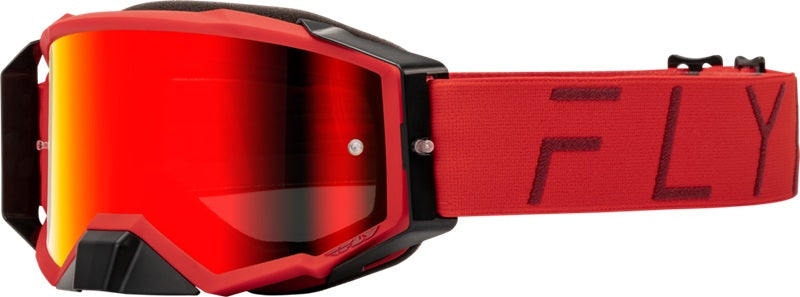 ANTIPARRAS FLY ZONE ROJO CON LENTE ROJO ESPEJO HUMO