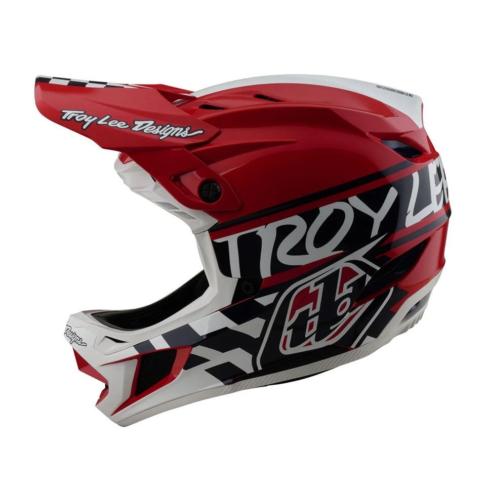 CASCO TROY LEE D4 POLYACRYLITE FIFTY-50 WHITE/RED