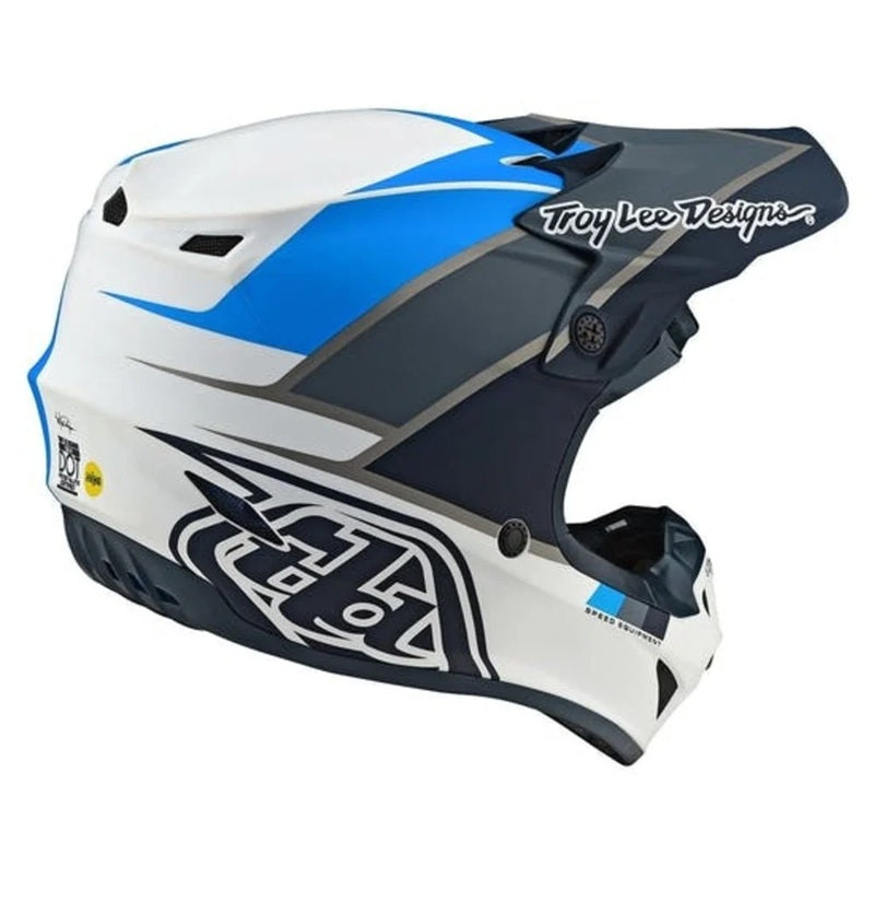 Casco Se4 Ece Carbon Flash Blue/White Troy Lee Designs