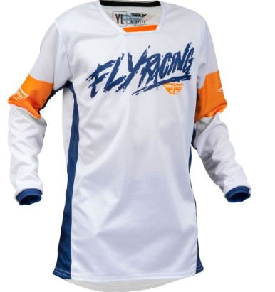 JERSEY FLY KINETIC KHAOS MESH WHITE/NAVY/ORANGE
