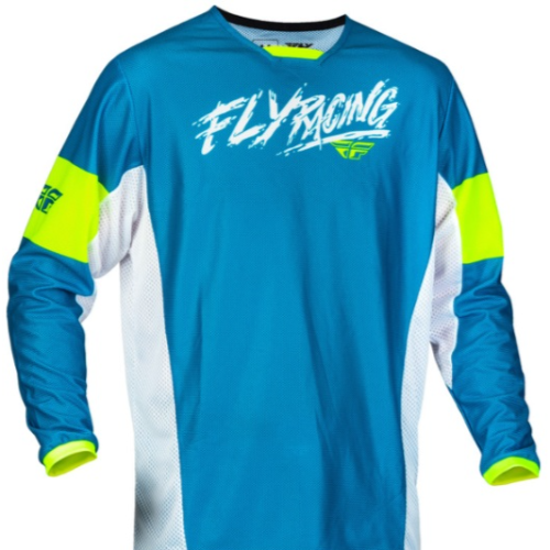 JERSEY FLY KINETIC KHAOS MESH BLUE/WHITE/HI-VIS